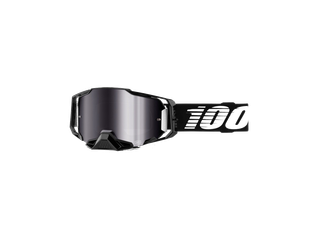 Ochelari Goggle 100% Armega Black Lentila Silver Flash Mirror